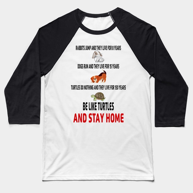 stay home stay safe Baseball T-Shirt by ARRIGO